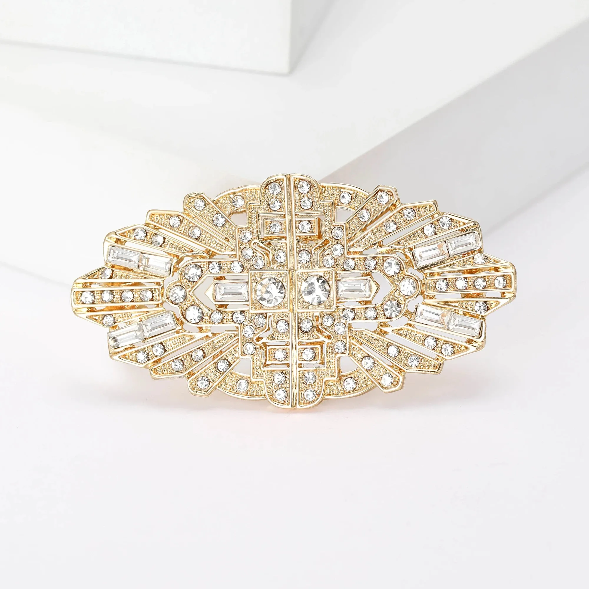 Wedding Bridal Rhinestone Flower Brooches for Women Elegant Flower Design Pins Office Party Friend Gifts Jewelry Accessories