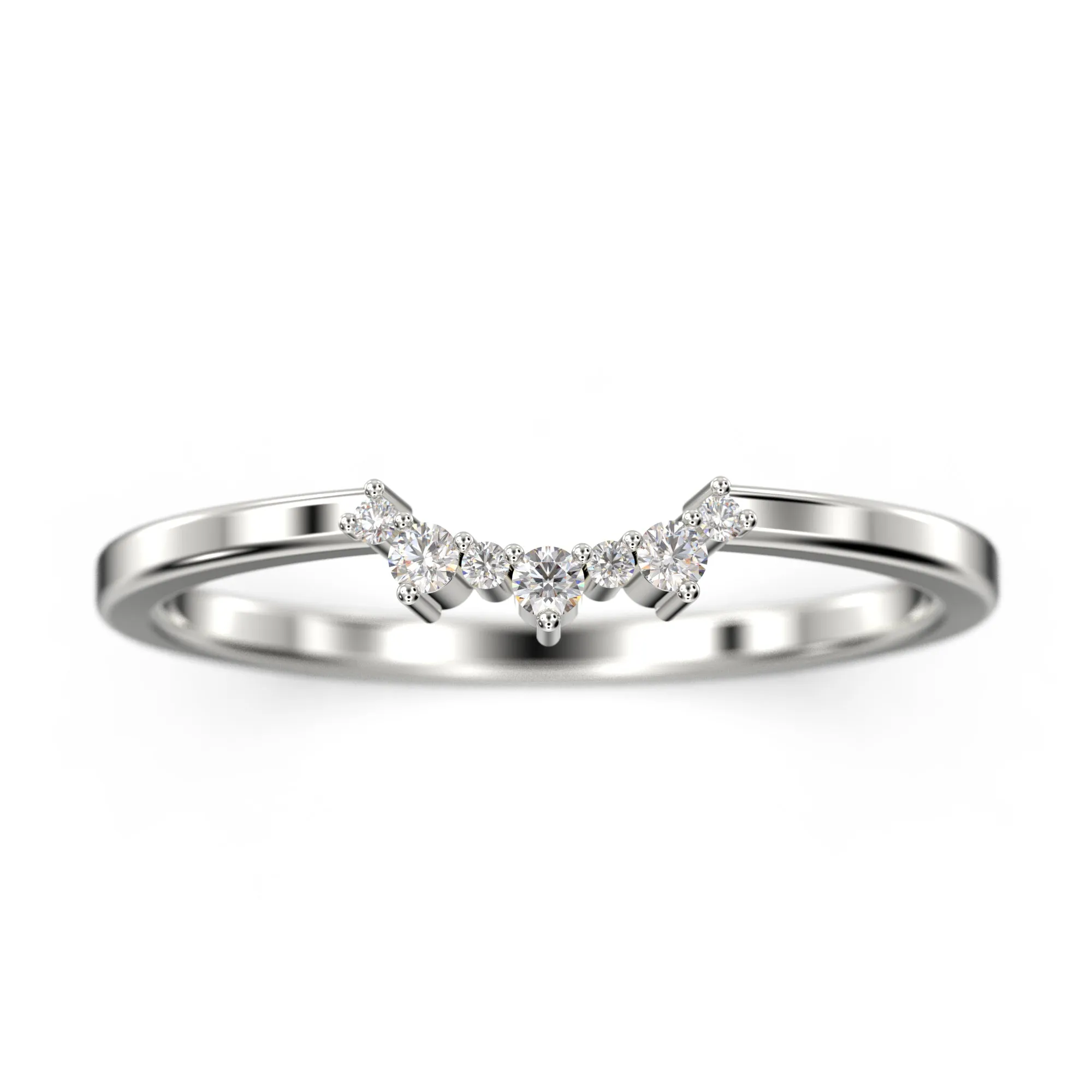 Wedding Ring 0.10 Ct Moissanite Diamond 10K/14K/18K Solid Gold Wedding Band