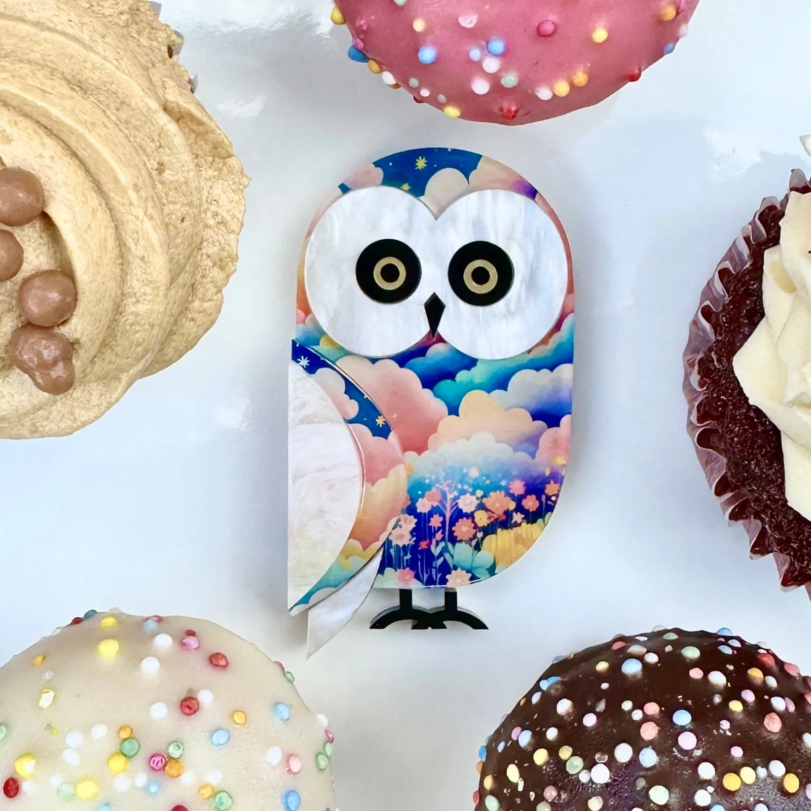 Willow the barn owl - Brooch