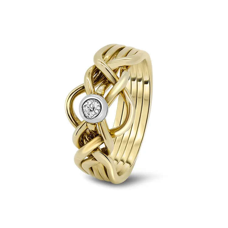 Womens Gold Diamond 5D-LD