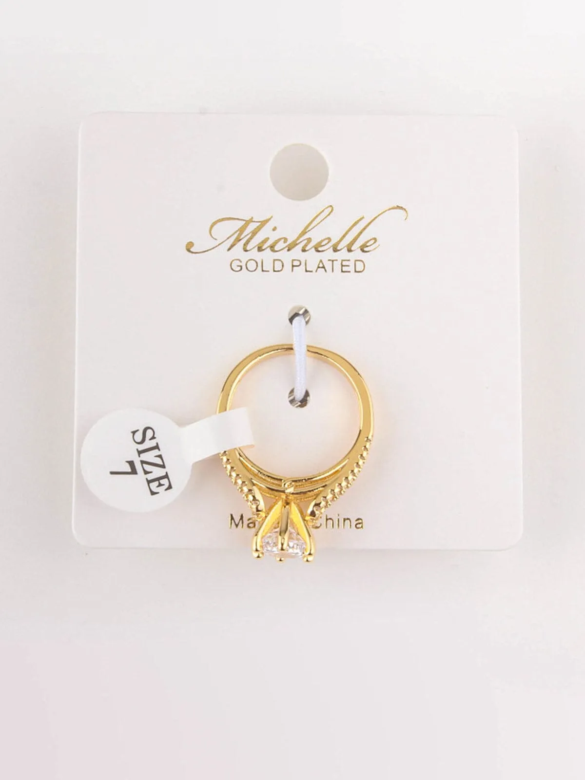 WOMEN'S GOLD PLATED STONES RINGS