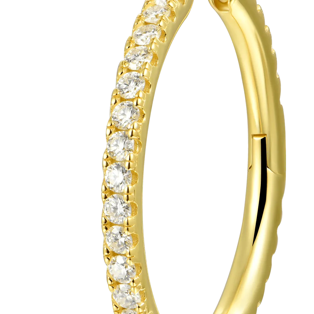 Women's One Row Large Hoop Earring