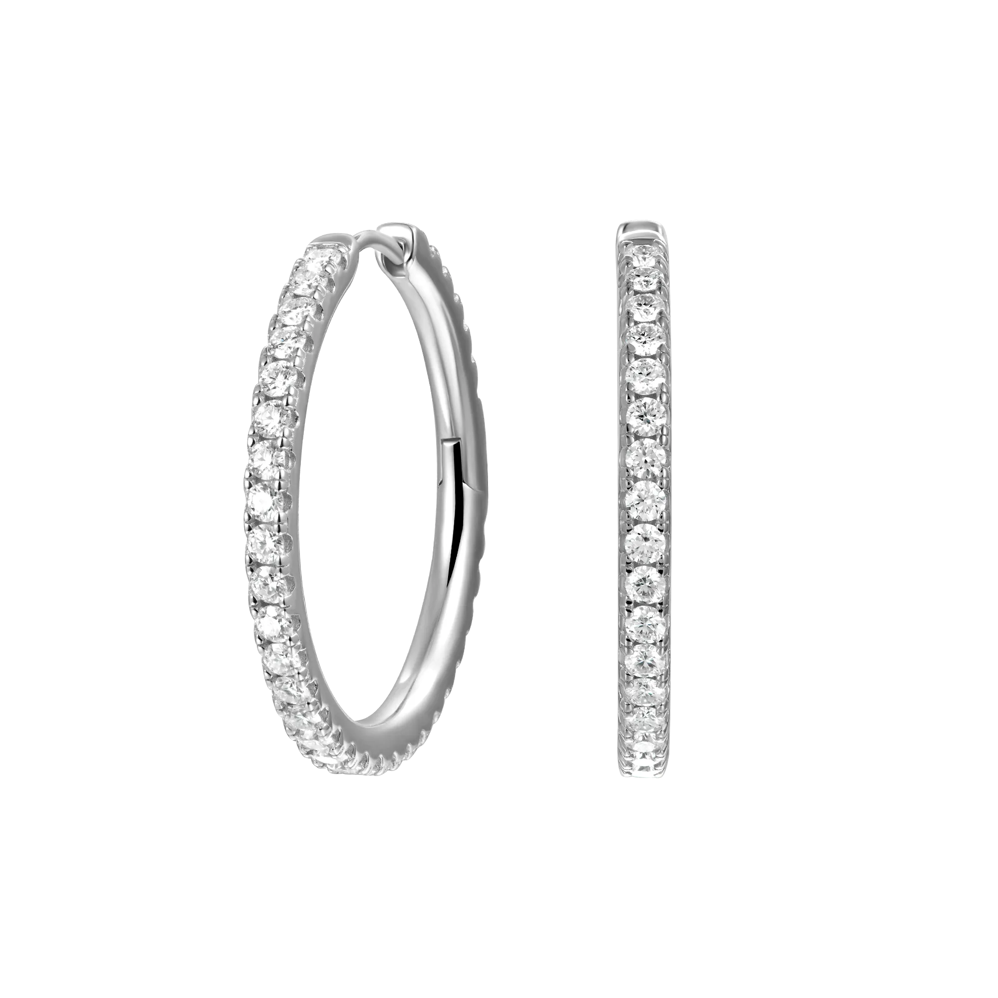 Women's One Row Large Hoop Earring