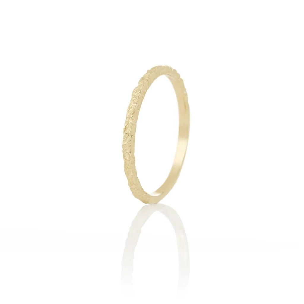 Women's solid gold ring - ICE