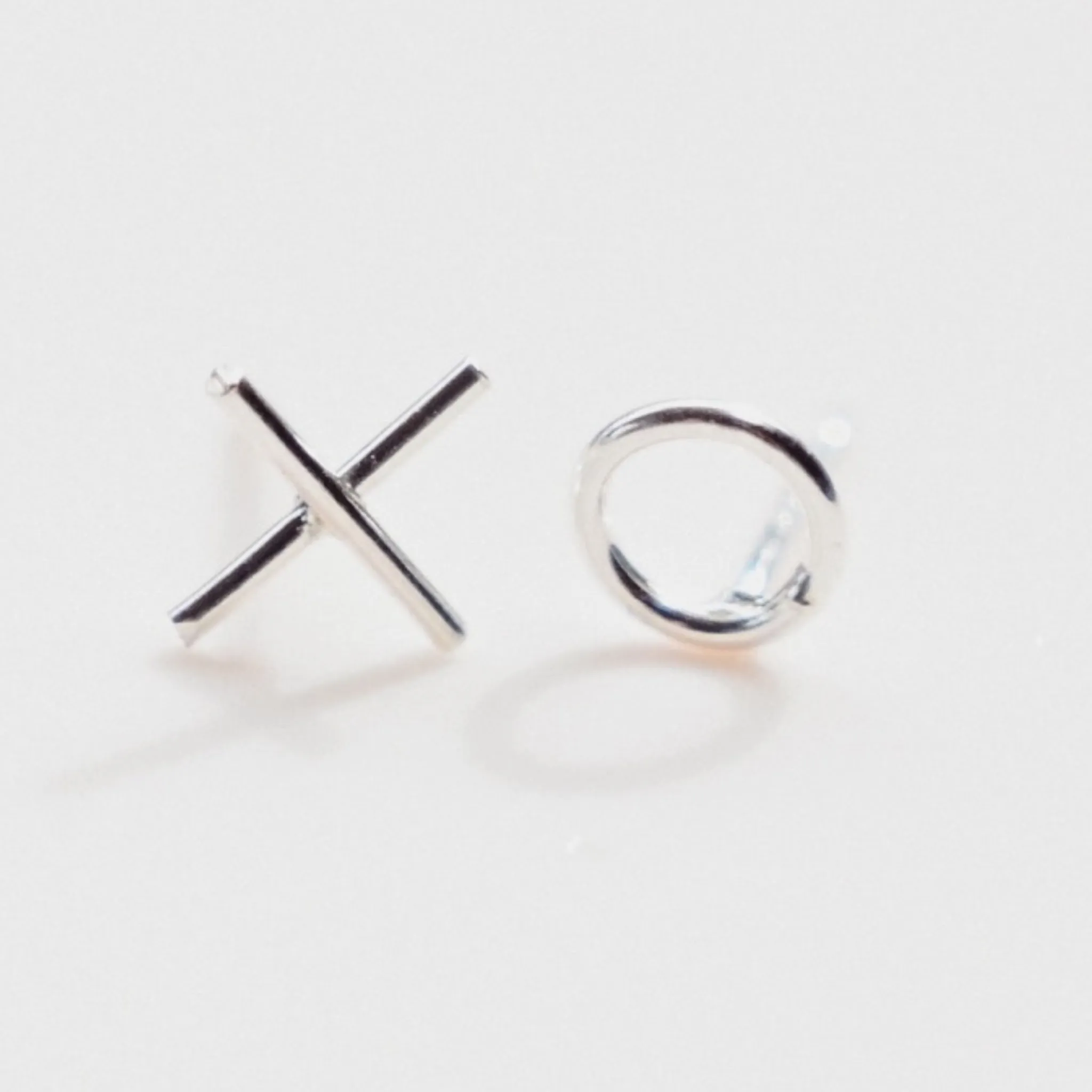 'XO' Silver Stud Earrings