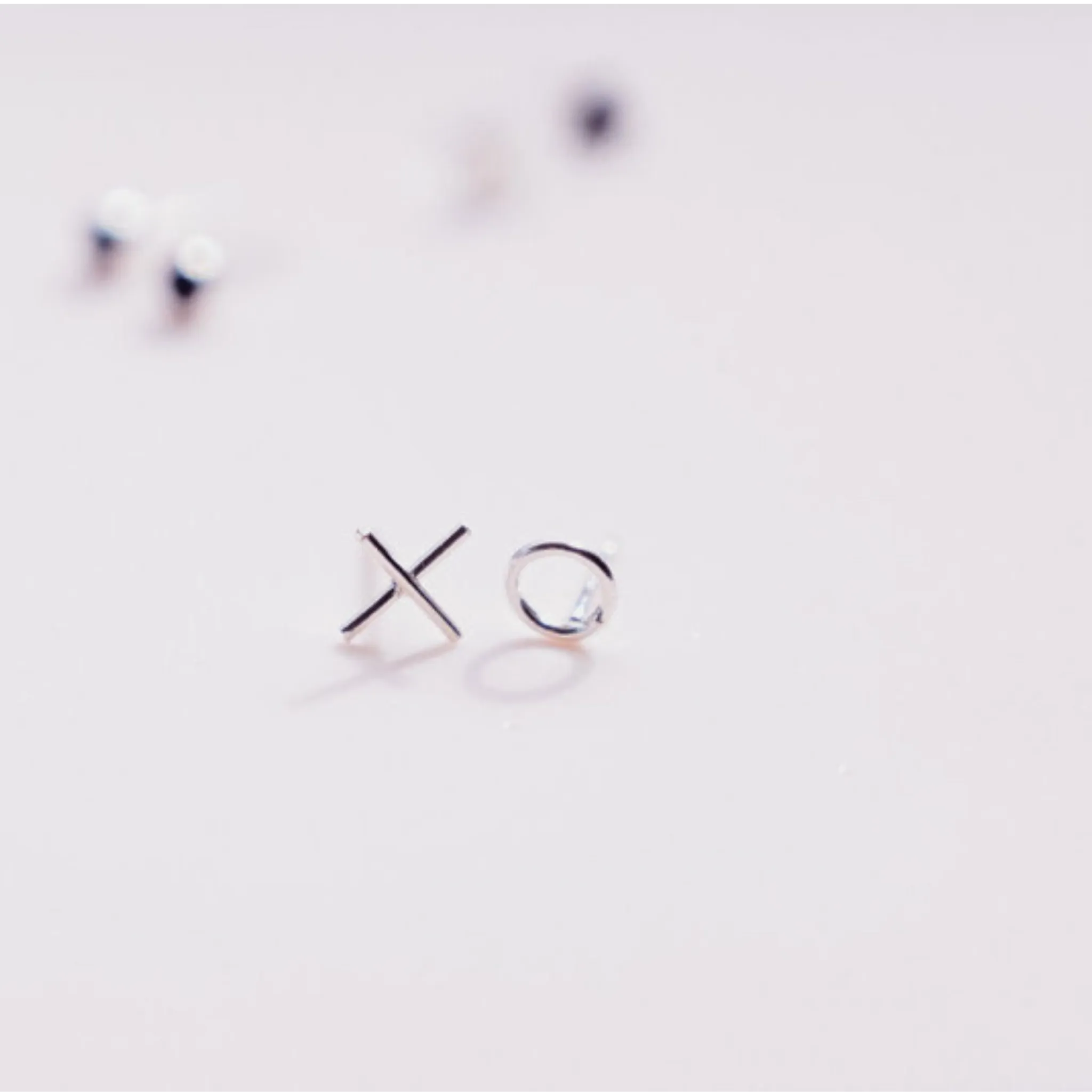 'XO' Silver Stud Earrings