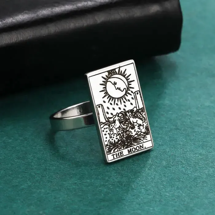 Y2K Tarot Card Rings in Stainless Steel for Destiny Lovers