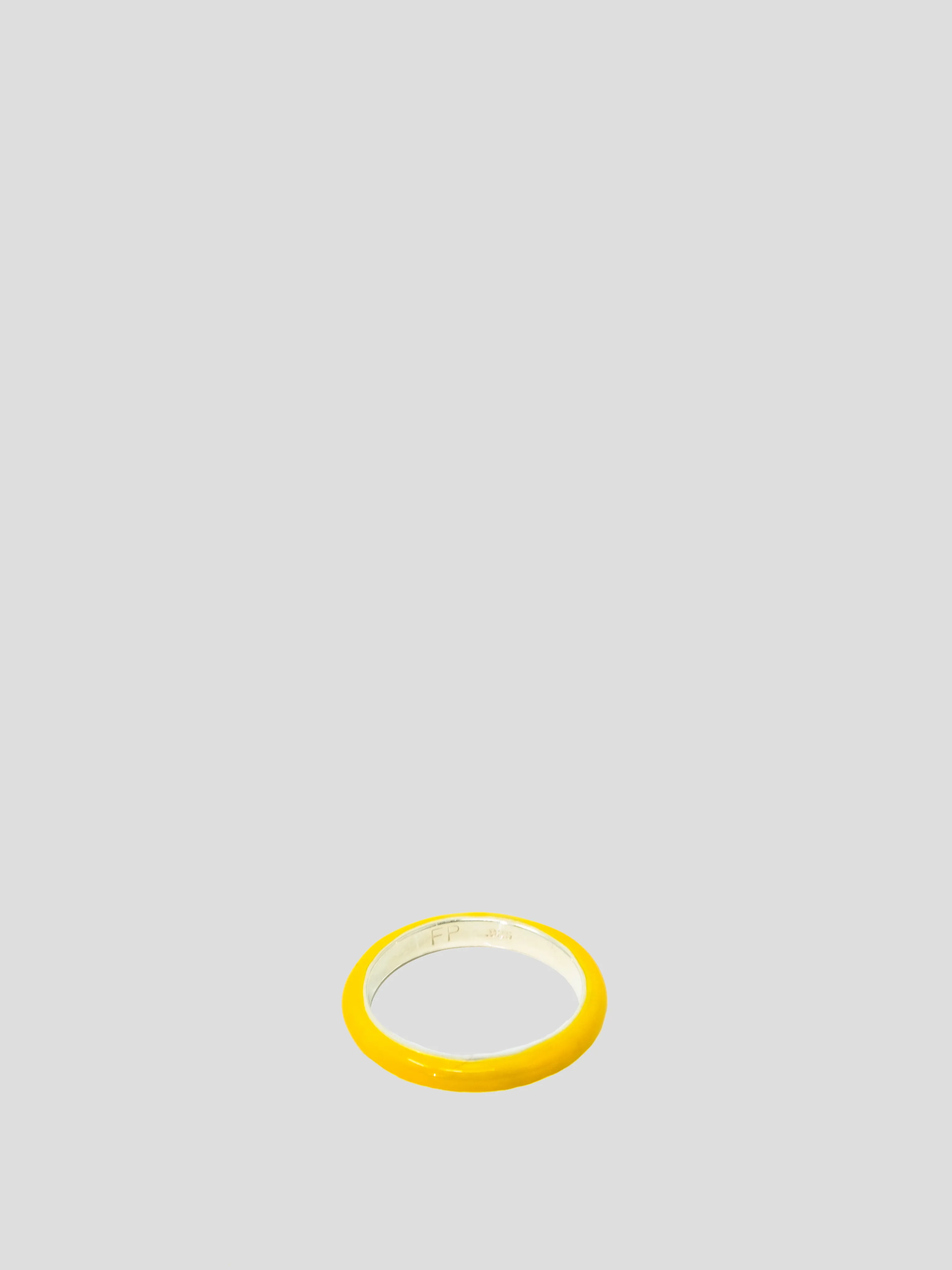 Yellow Unicorn Rainbow Enamel Stacking Ring