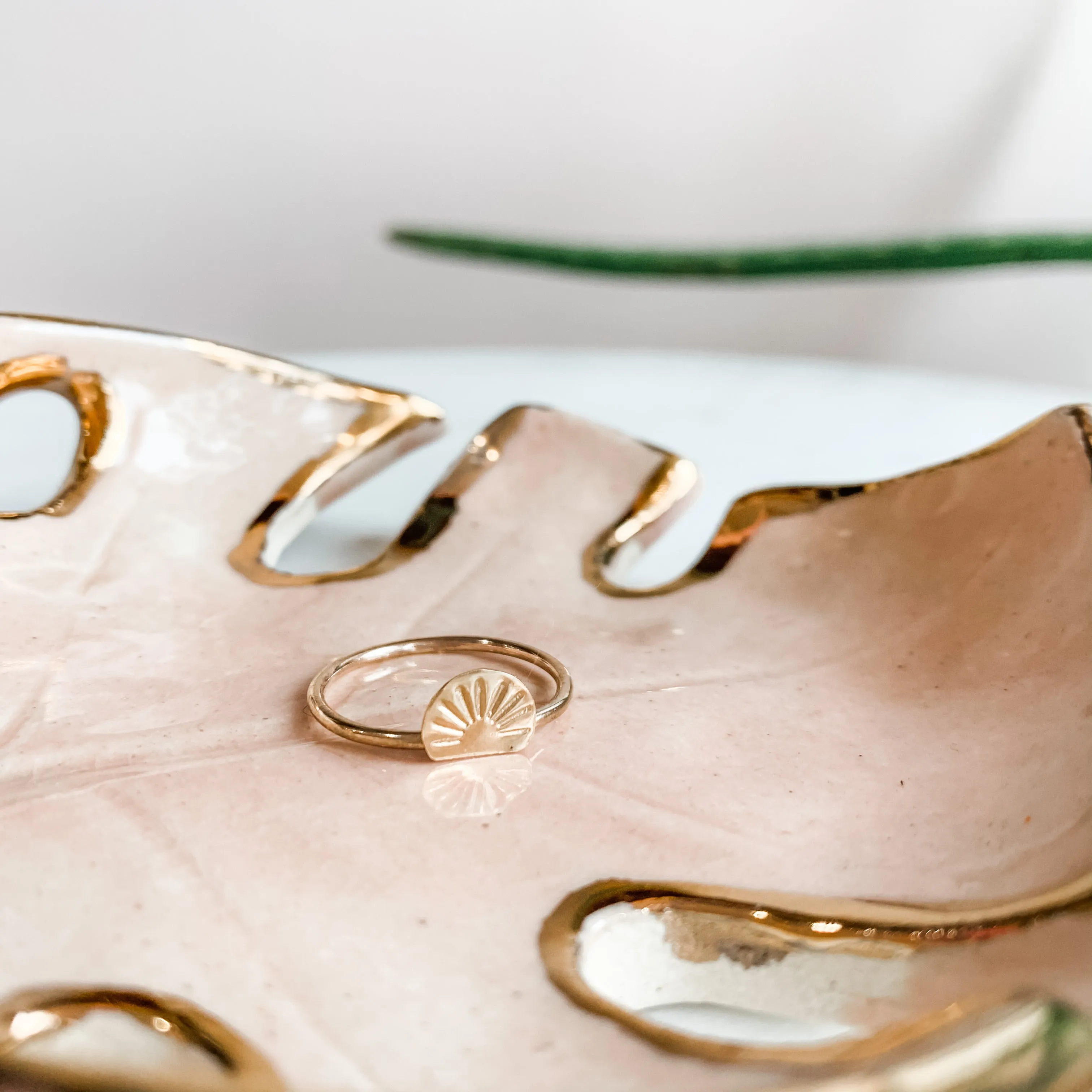 You Are the Sun Stacking Ring Gold