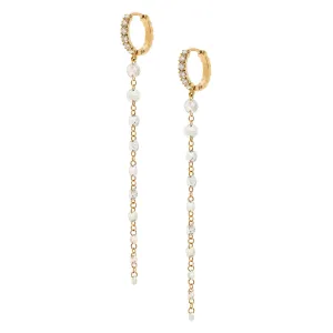 Zelda Cien Rose Cut Diamond Linear Earrings