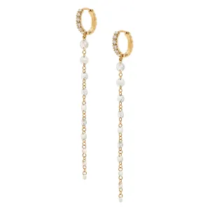 Zelda Cien White Diamond Linear Earrings